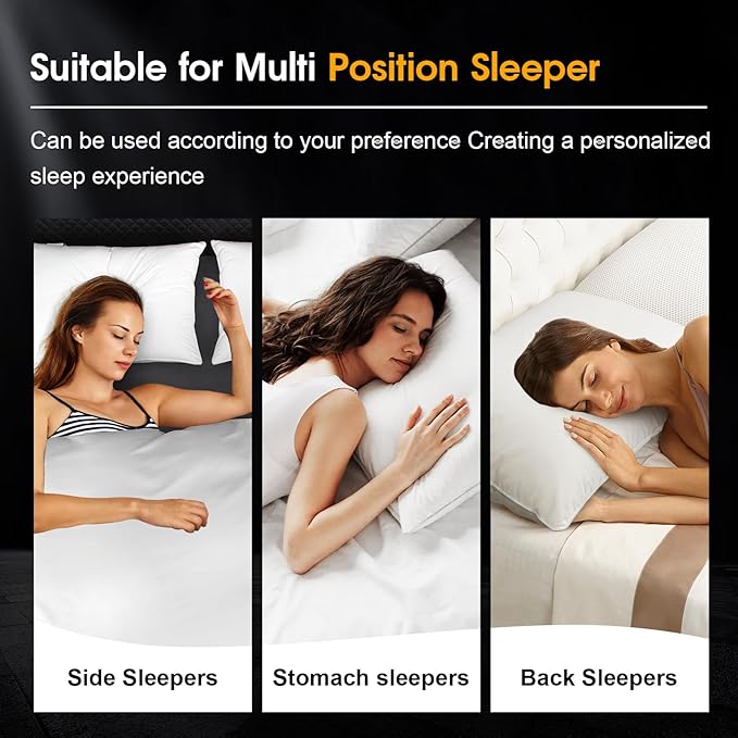 Ivellow White Goose Feather Pillows Queen Size Set of 2 Hotel Down Bed Pillows for Sleeping Soft 600TC 100% Cotton Cover Medium Firm Cloud Soft Breathable Fluffy Pillow for Back Side Stomach Sleepers