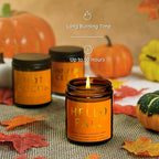 Fall Candles, Cinnamon & Cedar Scented Soy Candles, Autumn/Holiday/Halloween/Birthday/Christmas Gifts for Women & Men, 50-Hours Burning Time (7Oz)