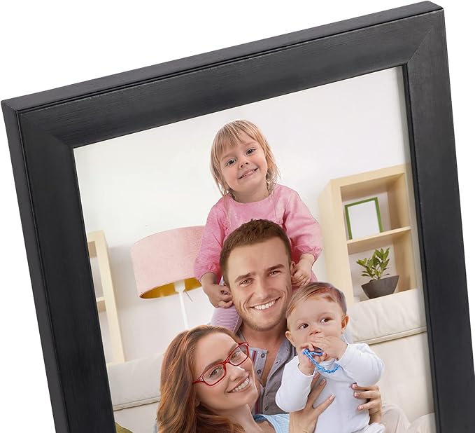 Giftgarden 6x8 Picture Frame 7 Pack, 6 by 8 Black Photo Frames Set for Wall or Tabletop Display
