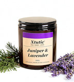 Soy Candle Gifts for Women & Men - 7oz Brown Scented Candle,50-Hour Burn Time,Aromatherapy Jar for Home Decor,Relaxing Ambiance in Bedroom & Office(Juniper Lavender)