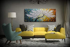 YaSheng Art - 100% Hand Painted Contemporary Art Oil Painting On Canvas Texture White 3D Flower Paintings Modern Home Bedroom Living Room Wall Decor Abstract Art Paintings 24x60inch