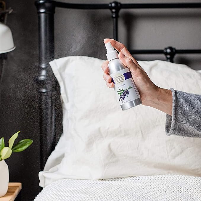 Victoria's Lavender Linen Spray - Aromatherapy Pillow Mist & Linen Spray for Bedding, Soothing Lavender Essential Oil Pure Blend for Bed & Pillows, Relaxing, Handmade in Oregon, Made in USA (8 oz)