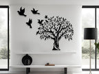 Vailla Tree of Life Wall Art Decor Set of 3 Wall Hanging Sculpture Modern Wall Home Decoration 3D Textured Sculptures for Living Room Bedroom Office Dinnig Room 3 Panels Family Tree Wall Hangings