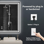 2Pack 20“ x 28” LED Mirror for Bathroom LED Bathroom Mirror Anti-Fog Dimmable 3 Colors Bathroom Mirror with Lights Smart Mirror Memory Function Wall Mounted Horizontal/Vertical