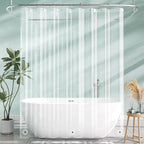 AmazerBath Shower Curtain Liner, 72x72 Clear Shower Curtain Liner, Waterproof Plastic Shower Liner, Cute Lightweight PEVA Shower Curtain for Bathroom with 3 Magnets and 12 Rustproof Metal Grommets