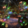Birthday Gifts for Women Mom Grandma, Hummingbird Wind Chimes with 4 Aluminum Tube Solar Wind Chimes for Outside Solar Lights Outdoor Garden Patio Yard Decor