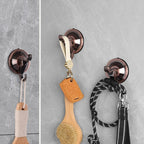 Antimbee Suction Cup Hooks,5 Pack Suction Cup Hanger,Wreath Hangers with Ultra-Thin Adhesive Disc on Smooth/Uneven Surfaces,Removable Large Suction Cup for Tile Wall Window Glass Door-Red Copper