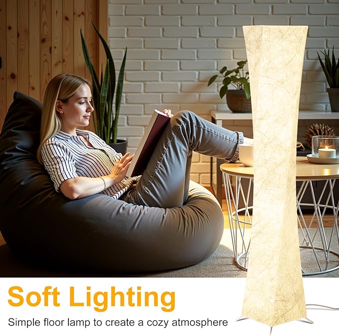 WORLD WIN LED Floor Lamp for Living Room, 61'' Modern Floor Lamp with 3 Color Temperature Light, APP & Remote Control, Timer Setting, Dimmable Standing Corner Lamps for Bedroom, Office