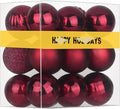 Maroon 2.5" Christmas Balls Christmas Tree Decoration Ornaments Shatterproof Hanging Balls for Birthday Halloween Holiday Wedding Decorations Set of 18pcs
