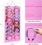 SMUK Hanging Headband Holder Organizer for Girls, Wall-mount Headband Storage Display for Women, Head Band Hair Accessories Organizer On Wall, Door, Wardrobe