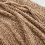 Ultra Soft Cozy Sherpa Throw Blanket, Brown Pattern Reversible, Light Weight Warm Decorative Boho Style Throw Blanket Cover for Sofa, Couch, Bedroom,Travel, 50”x60”