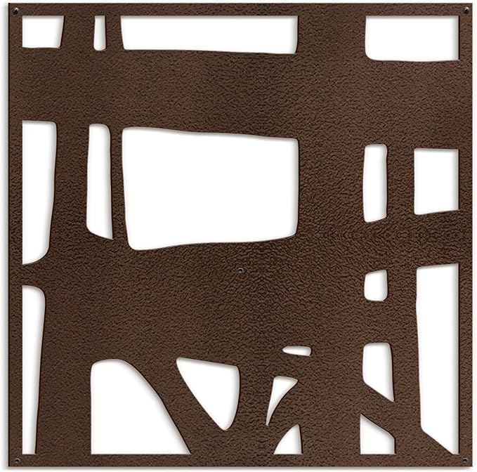 SIGNLEADER Metal Wall Art Decor Abstract Lines Minimalist Modern Abstract Wall Sculpture Hangings Home Decoration for Living Room, Bedroom, Bathroom, Kitchen, Outdoor - 18" Bronze