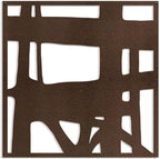 SIGNLEADER Metal Wall Art Decor Abstract Lines Minimalist Modern Abstract Wall Sculpture Hangings Home Decoration for Living Room, Bedroom, Bathroom, Kitchen, Outdoor - 36" Bronze