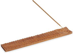 Folkulture Wood Incense Holder - Ash Catcher or Stick Incense Burner for Table Decor, Natural