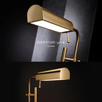 O'Bright Cedric Adjustable Pharmacy Floor Lamp - Industrial Design for Reading, Crafting, Work - 10W LED, Height 45-61 inches - Ideal for Living Room, Bedside, Office - Antique Brass (Gold)