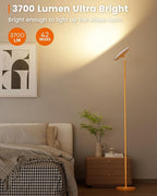 UFO Floor Lamp 71in, Upgraded 42W 3700LM LED Torchiere Floor Lamps for Living Room, Modern Tall Bright Standing Light with Remote, Dimmable Sky Light,1/2/3H Timer for Bedroom,Office(Orange)