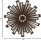 SIGNLEADER Metal Wall Art Decor Bronze Abstract Shapes Minimalist Modern Abstract Wall Sculpture Hangings Home Decoration for Living Room, Bedroom, Bathroom, Kitchen, Outdoor - 36" Bronze