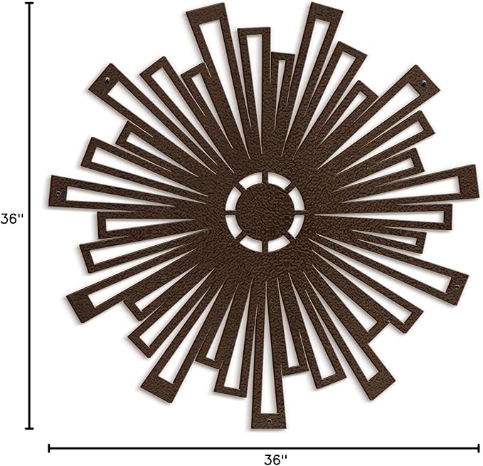 SIGNLEADER Metal Wall Art Decor Bronze Abstract Shapes Minimalist Modern Abstract Wall Sculpture Hangings Home Decoration for Living Room, Bedroom, Bathroom, Kitchen, Outdoor - 36" Bronze