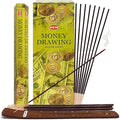 TRUMIRI Money Drawing Incense Sticks & Holder Bundle: 120pcs (6pk x 20pcs) Natural, Herbal Incense for Home Fragrance, Stress Relief, Meditation & Spiritual Decor
