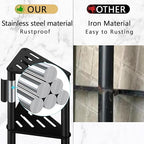 Shower Foot Rest, Shower Stool for Inside Shower, Stainless Steel Waterproof Shower Stool for Shaving Legs - Corner Bathroom Bench Seat with Storage Shelf for Small Shower Spaces