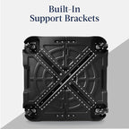 Best Choice Products 330lb Mobile Cantilever Offset Patio Umbrella Base, Universal Fit Heavy-Duty Outdoor Portable Stand w/Wheels Locks, Fillable Weights Set - Black