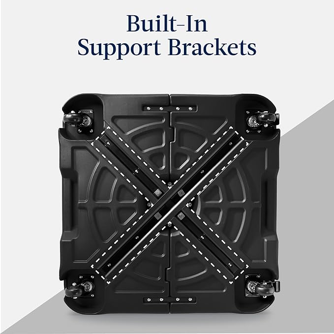 Best Choice Products 330lb Mobile Cantilever Offset Patio Umbrella Base, Universal Fit Heavy-Duty Outdoor Portable Stand w/Wheels Locks, Fillable Weights Set - Black