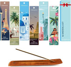 Folkulture Incense Sticks with Holder (120 Sticks) | Set of 6 Premium Incense Sticks for Aromatherapy | No Charcoal, Organic, Non Toxic, 45 Mins,Long Burning Coconut, Coffee, Rose Insence-Sticks
