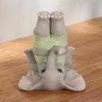 Veronese Design 3 1/2 Inch Yoga Elephant Headstand Pose Resin Figurine Hand Painted Animal Collectibles