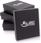 My Daily Styles Aluminum Silver-Tone White Stripes Classic Shin Mezuzah Case, 5"