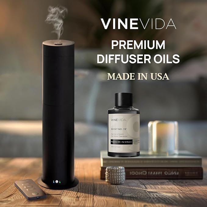 VINEVIDA [4 Fl Oz] Caribbean Teakwood Diffuser Oil - Hotel Collection Diffuser Oil, Hotel Scent Diffuser - Fragrance Oil for Cold Air Diffuser - Hotel Oil Scents - Hotel Scent Home