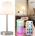 1 Pack Cordless Table Lamp Rechargeable, 10000 mAh Portable LED Battery Operated Lamp with Remote Control, 10 Colors Dimmable Touch Desk Light with Timer for Bedside Night Light Outdoor Patio Camping