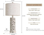 OYEARS Bedside Table Lamps Set of 2 with USB & Night Light, 22'' Farmhouse Bedroom Lamps for Nightstand, Vintage Table Lamps for Bedroom Living Room Home Offce (Bulb Included)