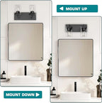 Bathroom Vanity Light, Square Design 2 Lights Morden Bathroom Lighting Fixtures Over Mirror, Black Light Fixtures for Living Room/Bedroom
