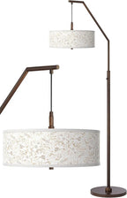 Farmhouse Rustic 71 1/2" Tall Standing Floor Lamp Large Arc Curved Downbridge Brown Metal Oil Rubbed Bronze Finish Living Room Bedroom House Reading Office Windflowers Drum Shade