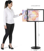 M&T Displays Sidewalk A-Frame + Floor Standing Poster Holder Bundle – 24x36” Outdoor Street SignPro & 18x24” Pedestal Sign Stand – Double-Sided Displays for Restaurant, Café, or Retail Ads
