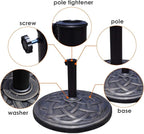 Giantex 43lbs Patio Market Umbrella Base, Heavy Duty Outdoor Stand, Cast Iron Umbrella Holder for Garden Beach, Classic Round Umbrella Standing Deck Porch
