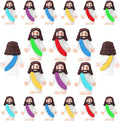 20pcs Mini Jesus Statue Ornament Mini Christ Savior Decoration Small Jesus Statue Sunday Religious Party Easter（Colorful）