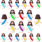 20pcs Mini Jesus Statue Ornament Mini Christ Savior Decoration Small Jesus Statue Sunday Religious Party Easter（Colorful）