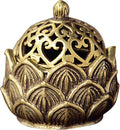 Gold Classic Incense Burner,Mini Lotus Cone Incenses Holder, 2.9 * 3cm Vintage Lotus Flower Shaped Incense Holder for Stick and Cone, Incense Holders