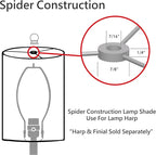 Aspen Creative 32690, Transitional Empire Shape Spider Construction Lamp Shade, Champagne, 7" Top x 13" Bottom x 9-1/2" Slant Height