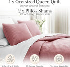 Southshore Fine Living, Inc. Queen/Full Size Quilt Bedding Set with 2 Pillow Shams, Soft Comfy Queen Coverlet/Full Size Bedspread, Machine Washable, Easy Care, Oversized for Total Coverage, Marsala