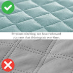Southshore Fine Living, Inc. Oversized King Quilt Bedding Set, Soft Microfiber, Stain and Pet Hair Resistant Bedding, California/King Size Quilt Coverlet Bedspread Set with 2 Shams, Sky Blue