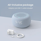 Buffbee Pro 2nd Gen – Upgraded to Rechargeable Battery | 3-in-1 Portable White Noise Sound Machine, Alarm Clock & Bluetooth Speaker for Sleep, Travel & Bedroom (Cloud Blue)