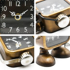YOUKI Retro Steampunk Style Robot Table Clock,Industrial Style Desk and Shelf Clocks,Decorative Battery Operated,Silent Non-Ticking Clock for Office, Living Room or Bedroom