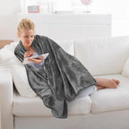 Utopia Bedding Grey 300GSM Fleece Blanket (Throw Size - 50x60 Inch) Luxury Soft Bed Blanket (Bulk Pack of 16)