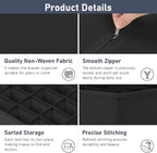 Joyoldelf Sock Drawer Organizer Divider 4 Packs Underwear Organizer, 2 x 24 Cell + 2 x 16 Cell Closet Organizers and Storage Sock Holders for Storing Socks, Handkerchiefs, Ties, Belts (Black)