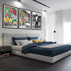 Novatique Graffiti Canvas Wall Art Pop Art Wall Decor Street Art Painting Picture Framed Graffiti Poster Artwork for Living Room Office,24" x 36" x 3pcs