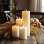 Set of 12 Ivory Pillar Candles - 2.8x6 inch Hand-Poured Large Pillar Candle | 75 Hours Burn Time | Unscented Candles | Dripless and Smokeless | Perfect for Wedding, Parties, Spas, Home Decor