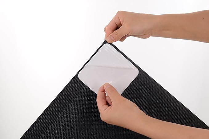 Rug Pad Gripper - 4 Pcs Non Slip Rugs Pads Corners for Hardwood Floors, Tile, Wood - Reusable, Washable Double Sided No Skid Adhesive Stickers