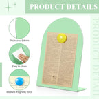 Shimeyao 2 Pcs Magnetic Bulletin Board for Tabletops with 8 Magnets Memo Display Easel Stand for Home Office School Kitchen Table Supplies (Green, 10 X7 Inch, Arched)